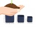 Decmode Modern 6, 7 And 9 Inch Blue Stoneware Cube Planters With Trays - Set of 3   568894635